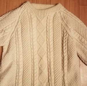 STANDUN Ireland cable wool sweater unisex …